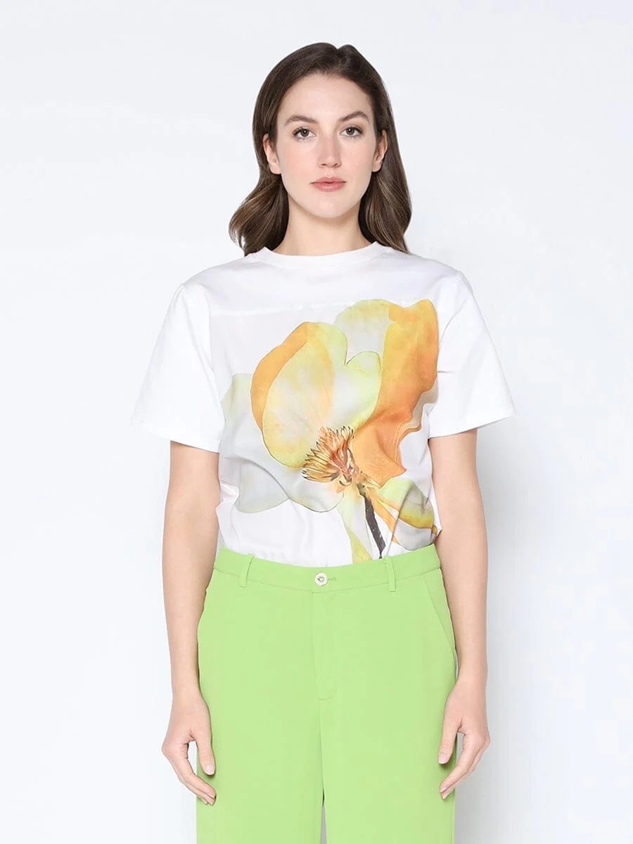 Flower Print Design T-Shirt