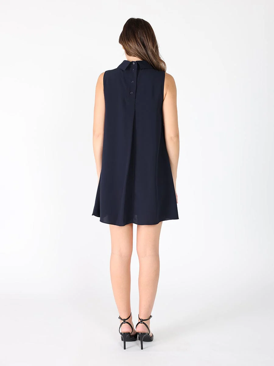 Front button open back sleeveless mini dress - Image 4
