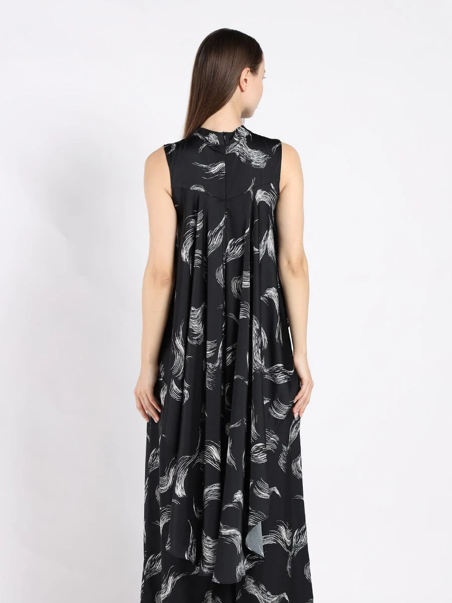 High-Low Sleeveless Printed Shirt - Image 4