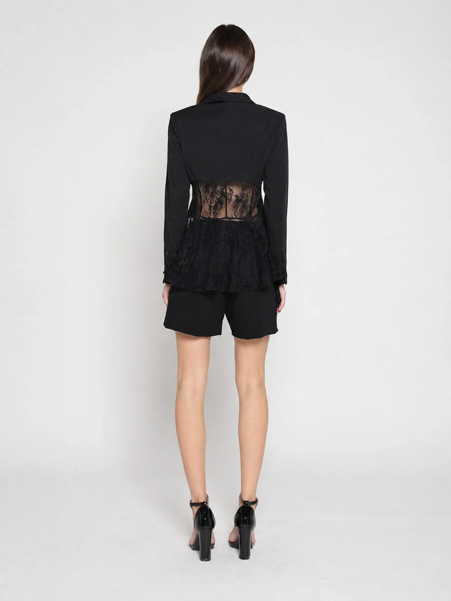 Lace Contrast Jacket - Image 4