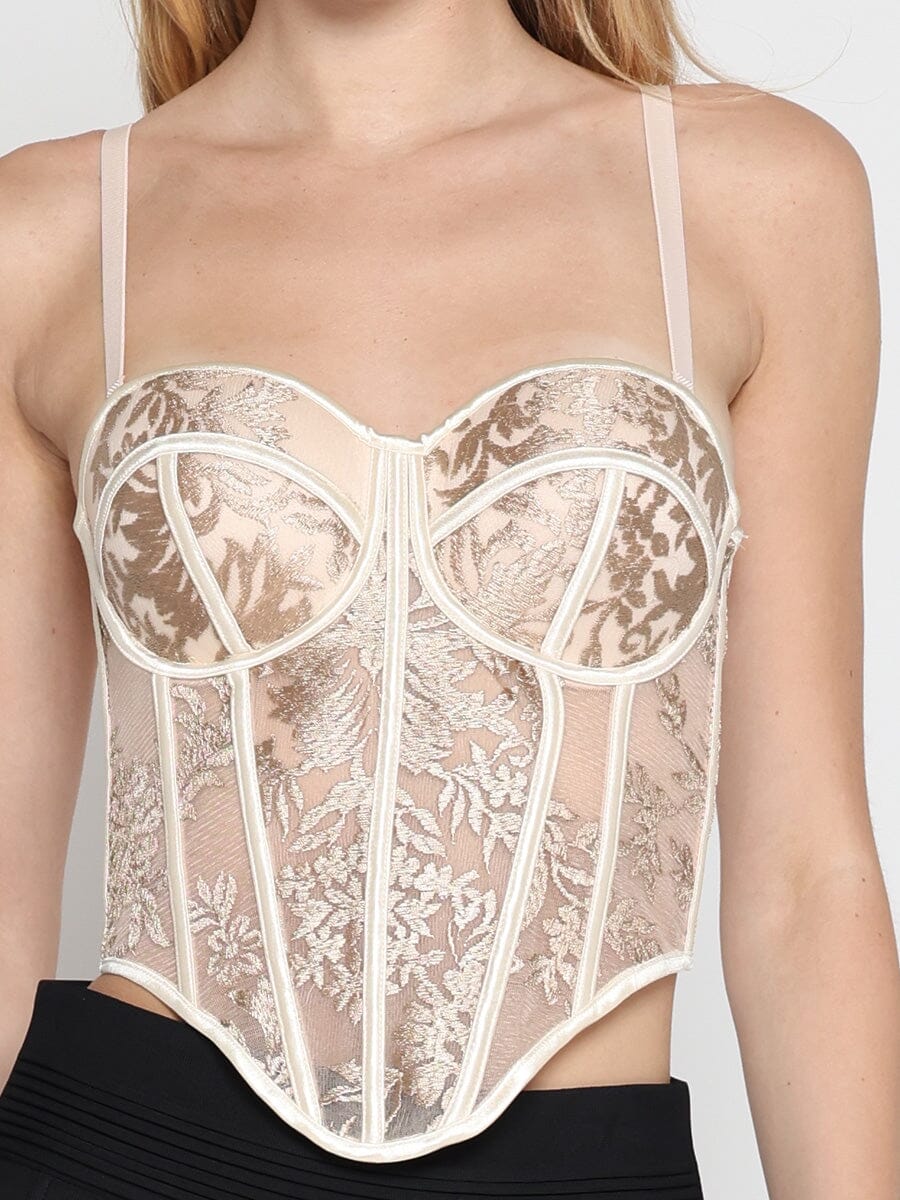 Lace Embroidered Bustier Top - Image 7