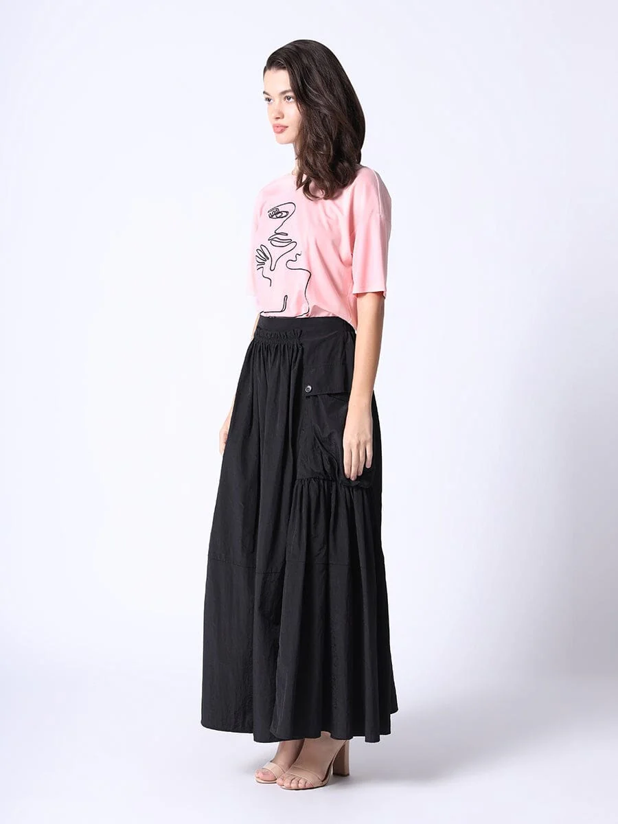 Long Parachute Cargo Skirt - Image 10