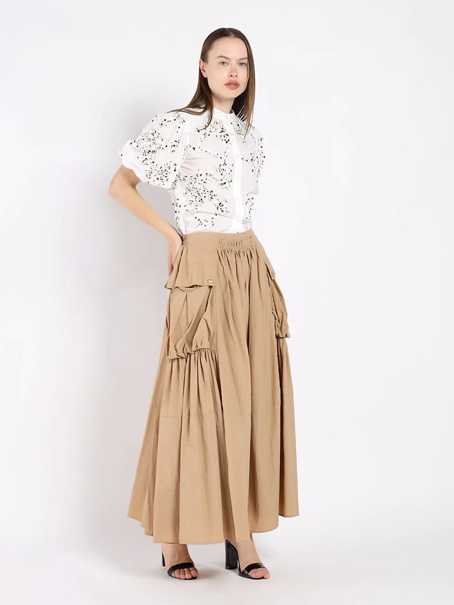 Long Parachute Cargo Skirt - Image 13