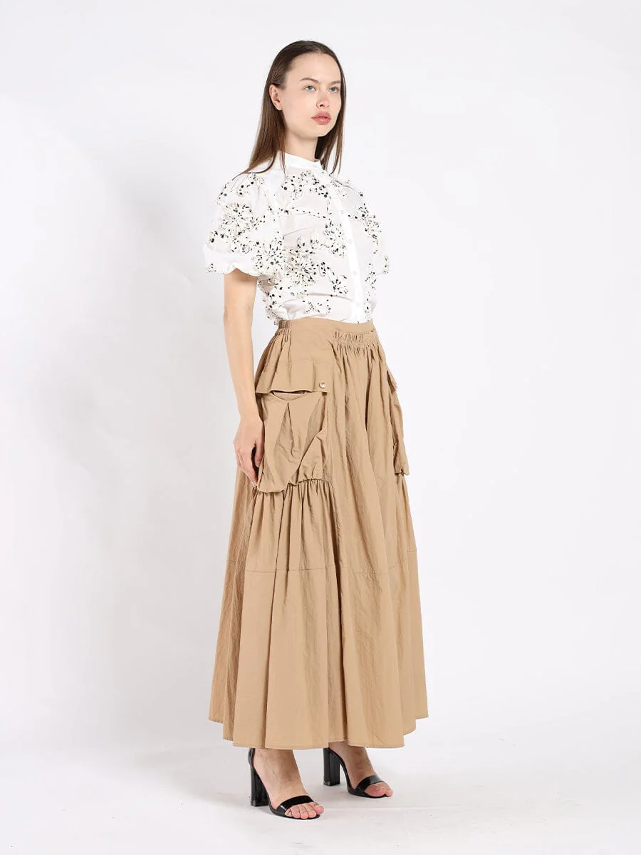 Long Parachute Cargo Skirt - Image 14