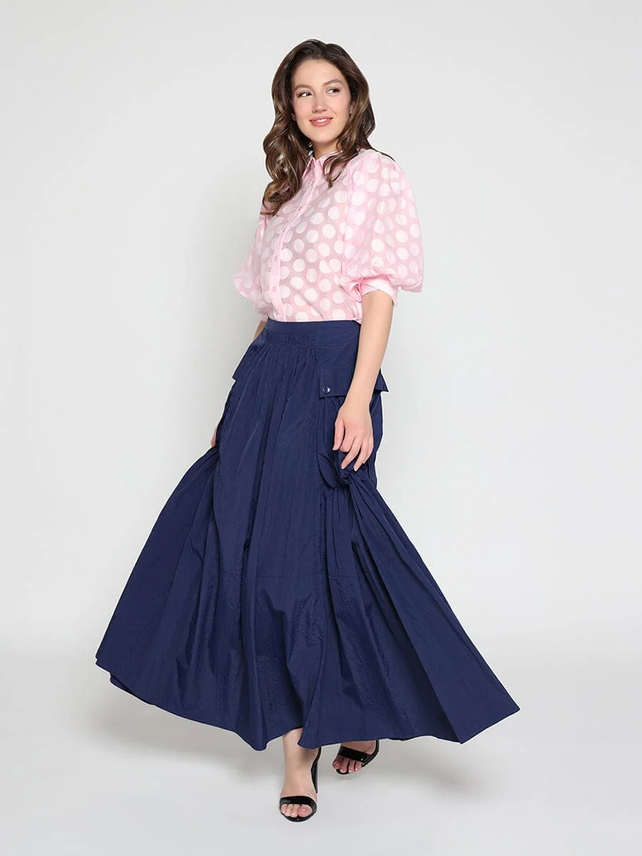 Long Parachute Cargo Skirt - Image 17