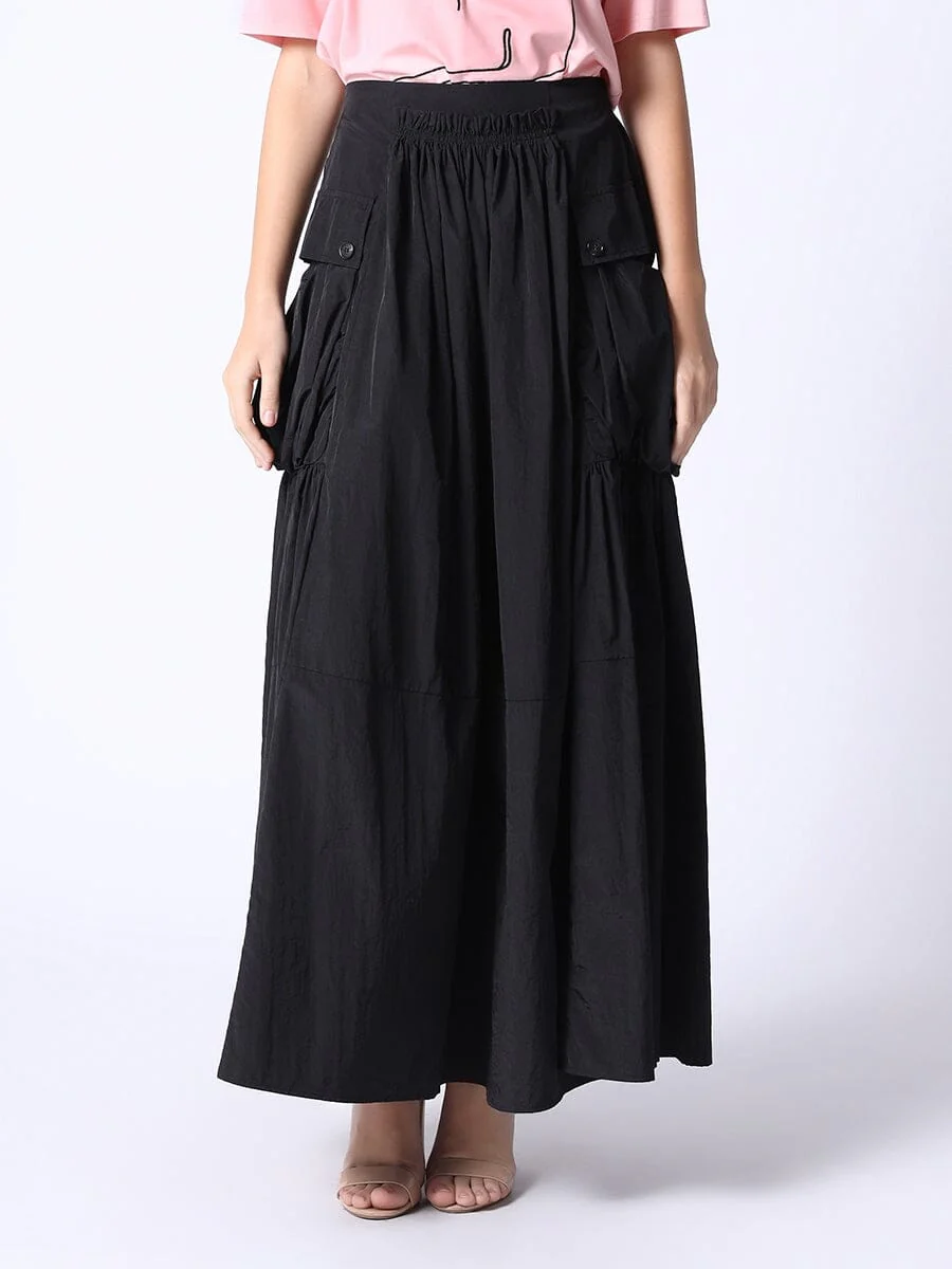 Long Parachute Cargo Skirt - Image 8
