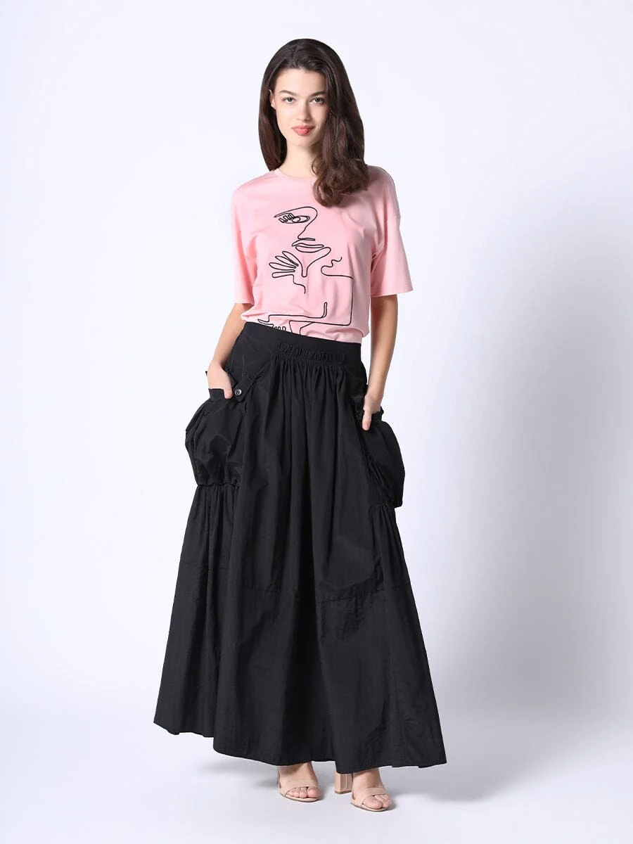 Long Parachute Cargo Skirt - Image 9