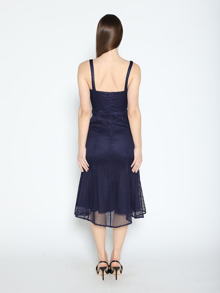 Mesh Sleeveless Mermaid Bodycon Dress - Image 4