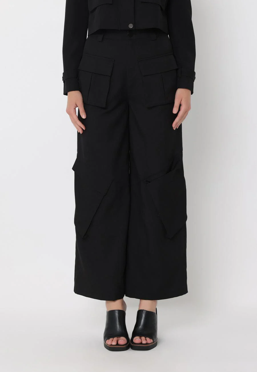 Oversized Cargo Flap Pockets Casual Pants