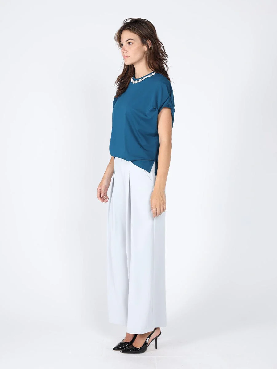 Pearl Work Round Neck Top - Image 3
