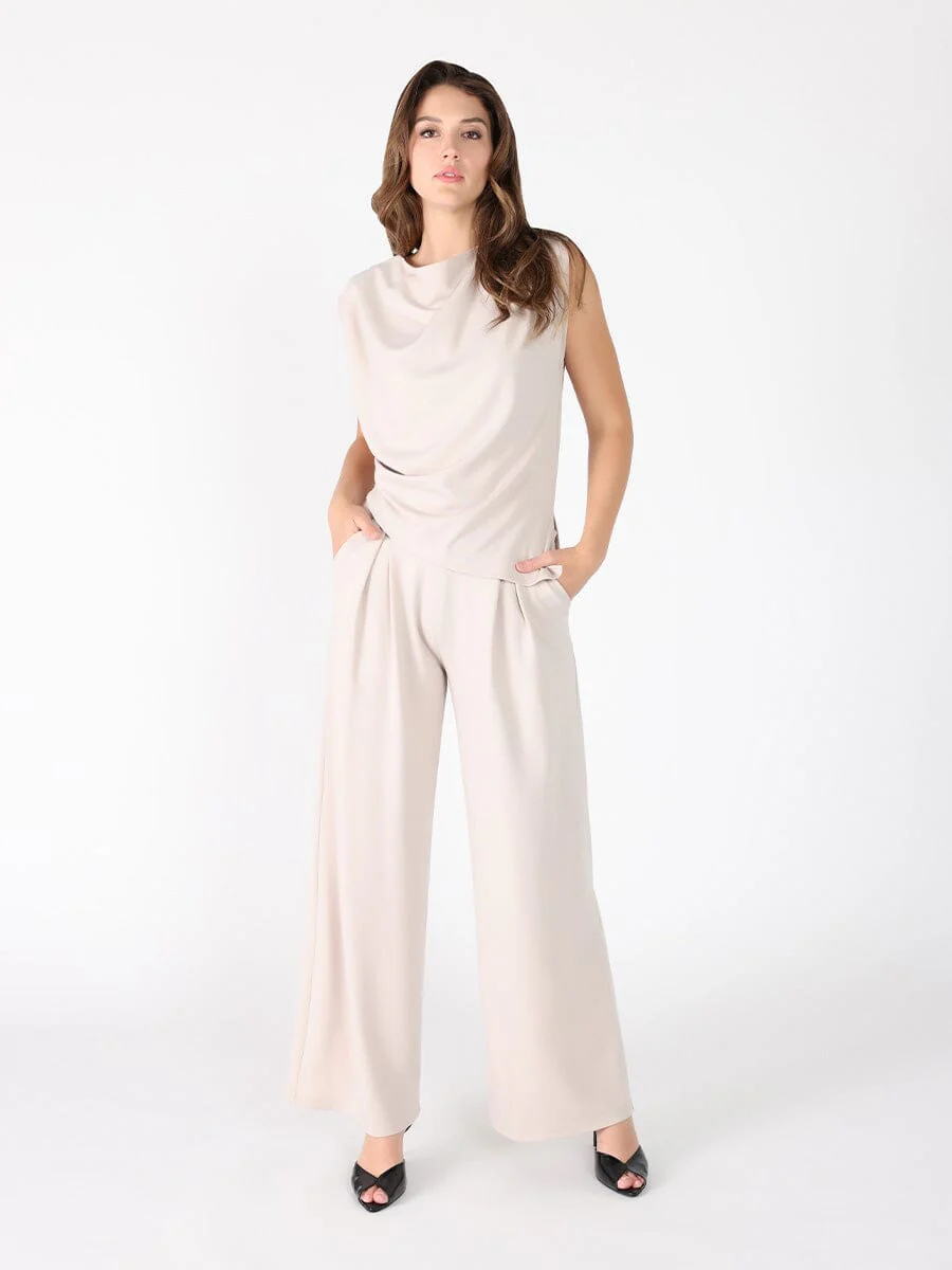 Pleated Wide Leg Pants - Image 2