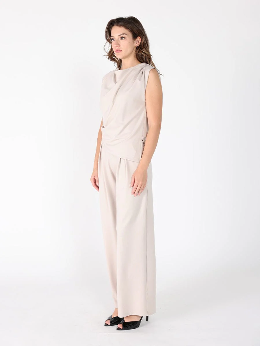 Pleated Wide Leg Pants - Image 3