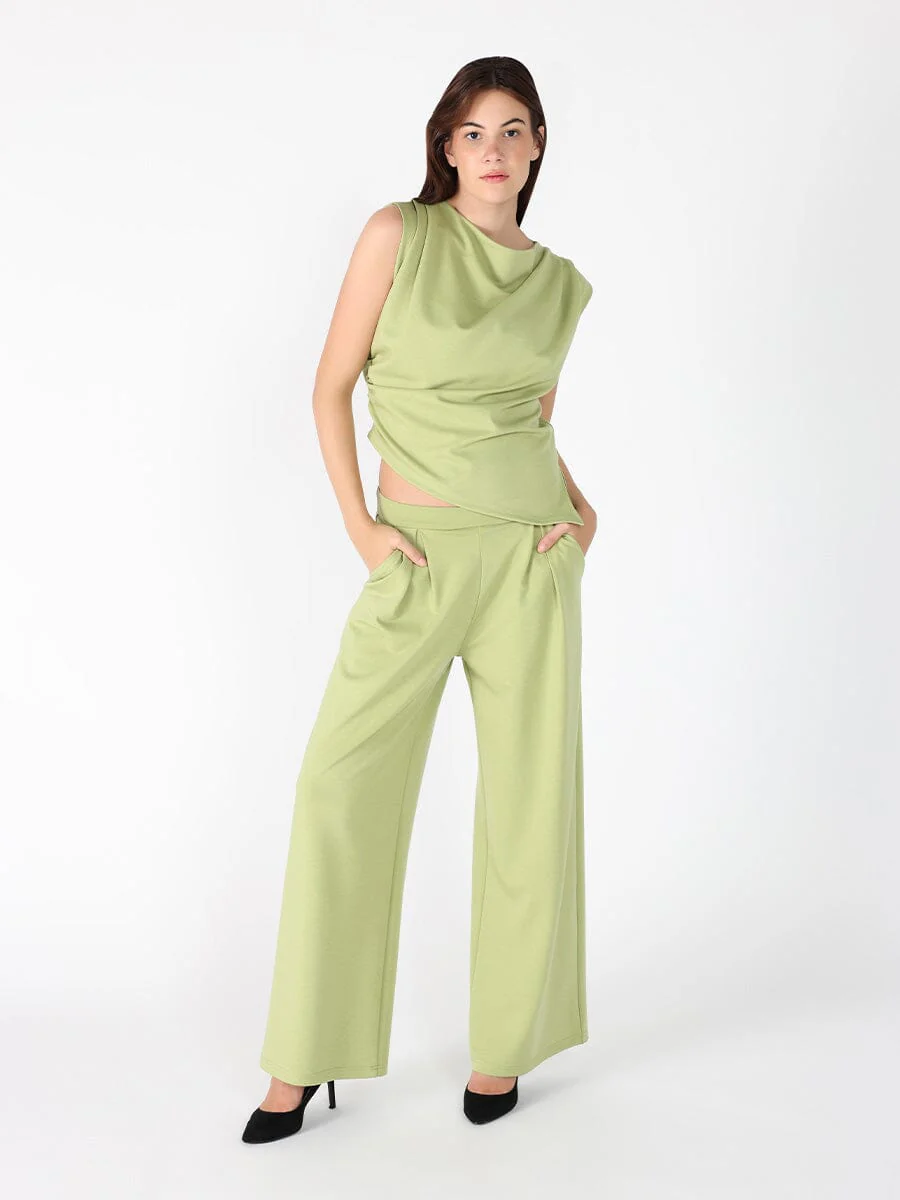 Pleated Wide Leg Pants - Image 5