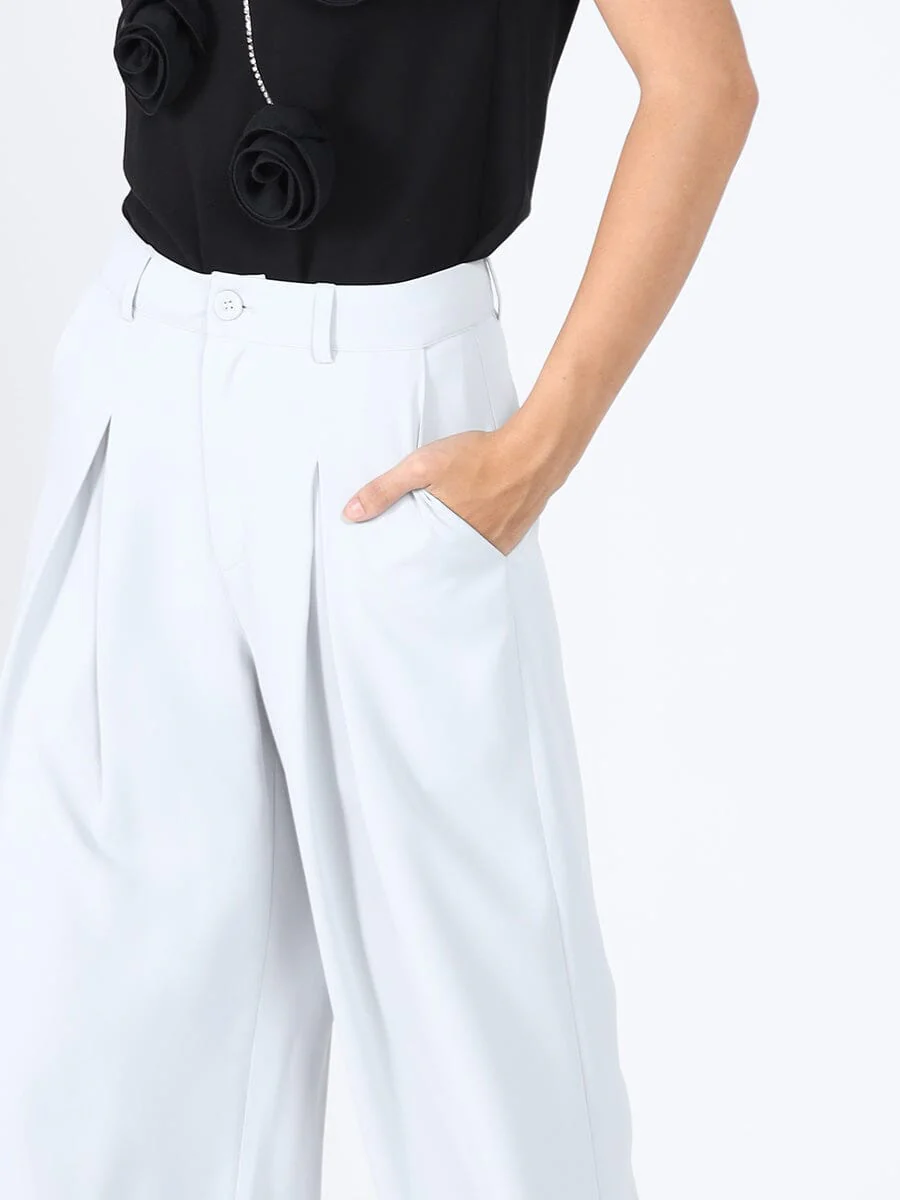 Pleated Wide Leg Pants - Image 3