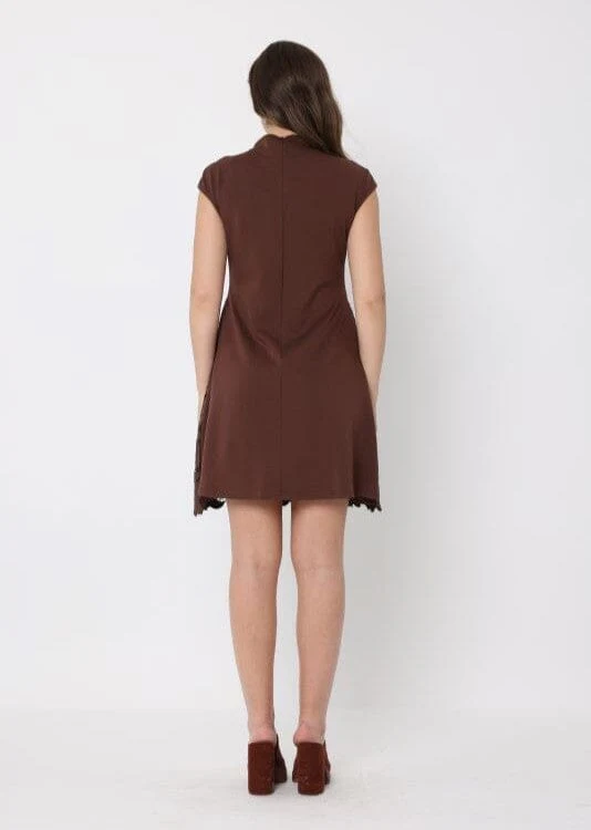 Pleather Cut Out Cap Sleeve Dress - Image 4