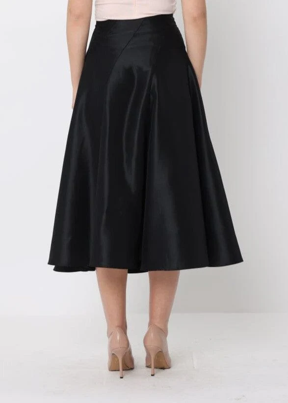 Pleats Detail A-Line Midi Length Skirt - Image 4