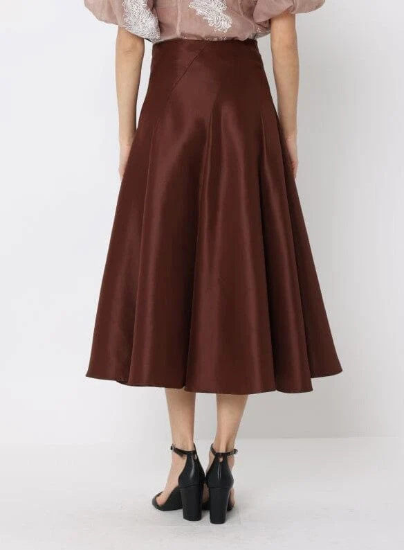 Pleats Detail A-Line Midi Length Skirt - Image 8