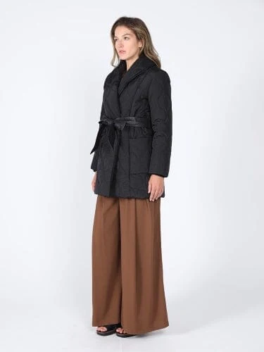 Quilted Lightweight front open belt Jackets - Image 3