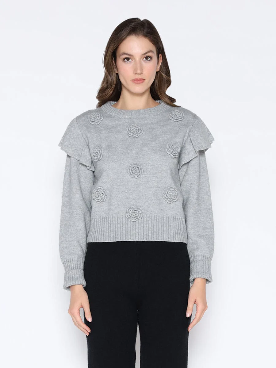 Rose Crochet Pullover Sweater