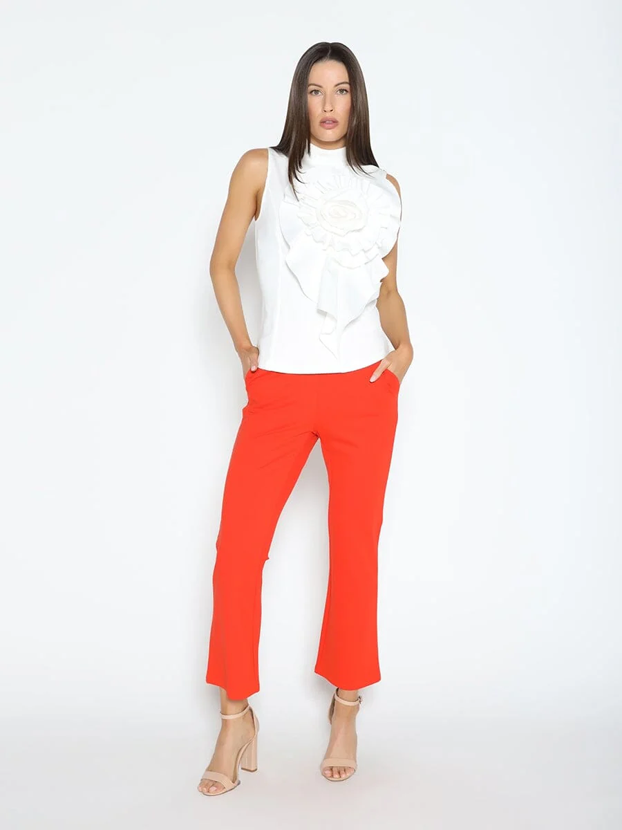 Ruffle Flower Detail Tank Top - Image 2