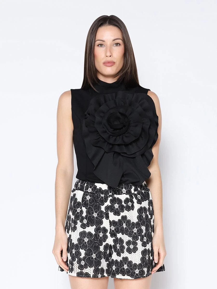 Ruffle Flower Detail Tank Top - Image 9