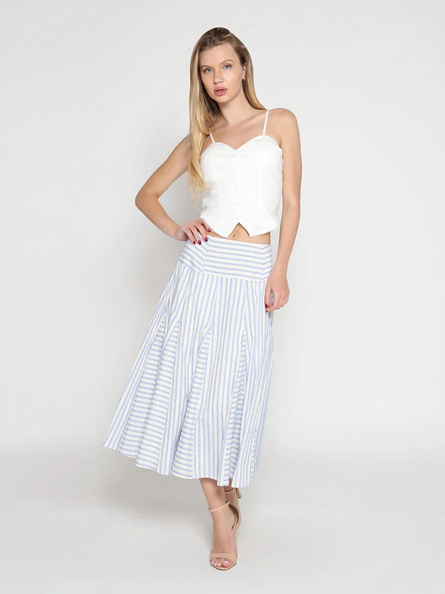 Ruffled Detail Mesh Fabric Top with Straps - Image 2
