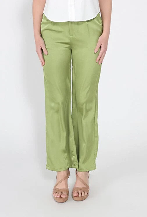 Satin Wide Leg Dress Pants