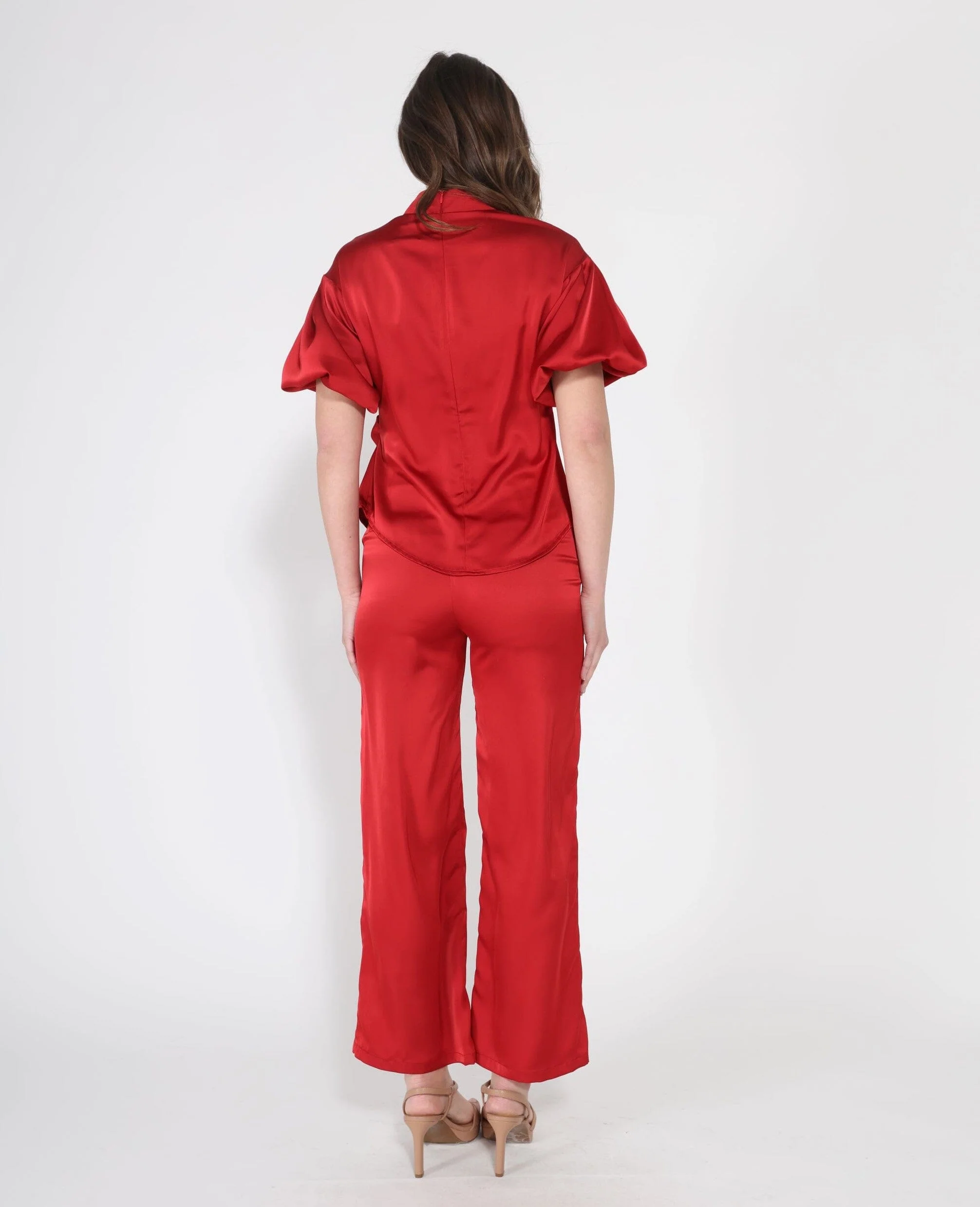 Satin Wide Leg Dress Pants - Image 8