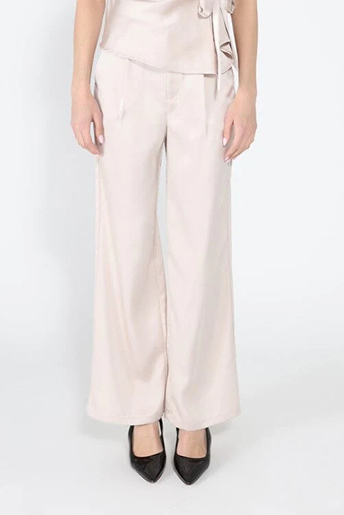 Satin Wide Leg Dress Pants - Image 9