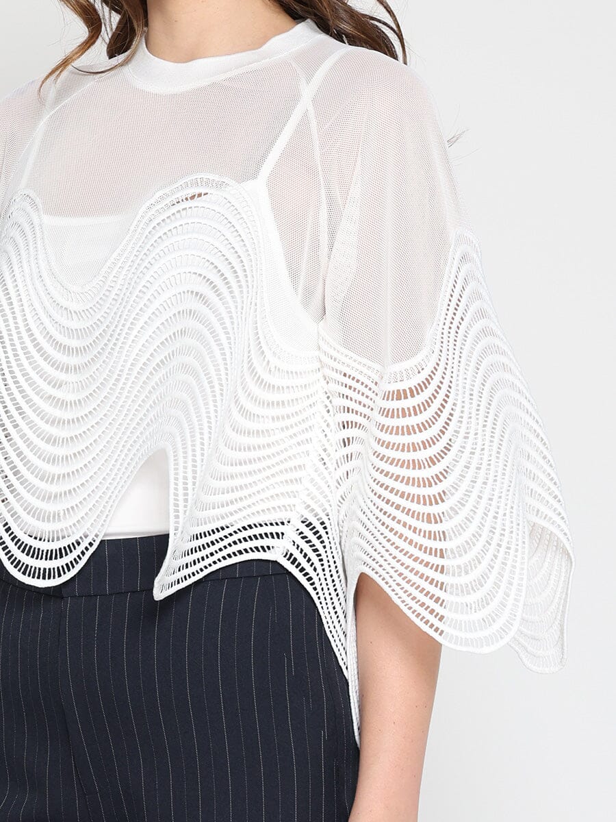See-Through Round Lace Top - Image 3
