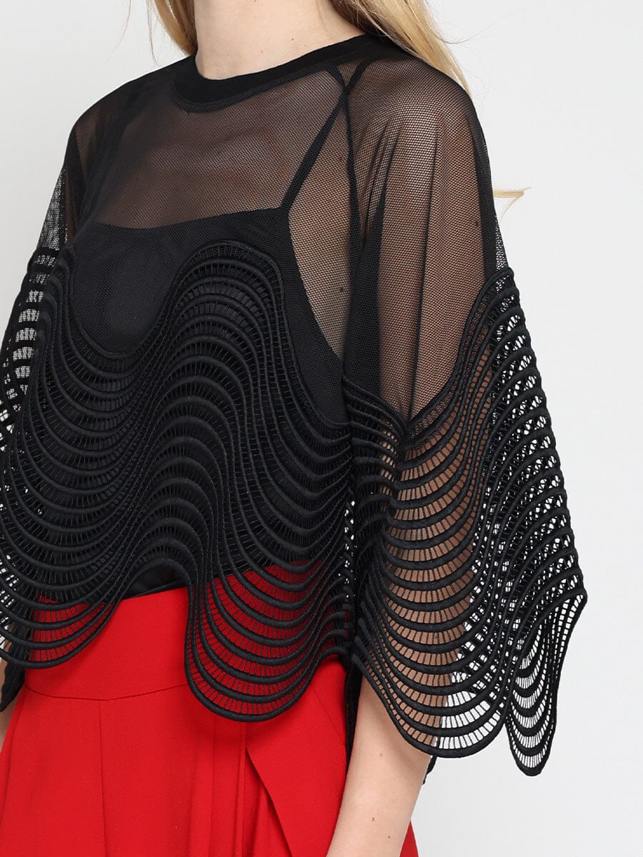 See-Through Round Lace Top - Image 7