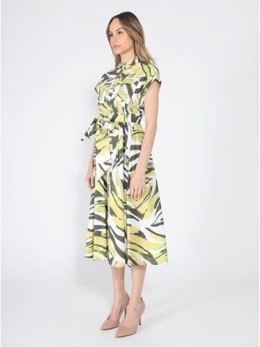 Short Sleeve Button Down Printed Midi Dress - Image 3
