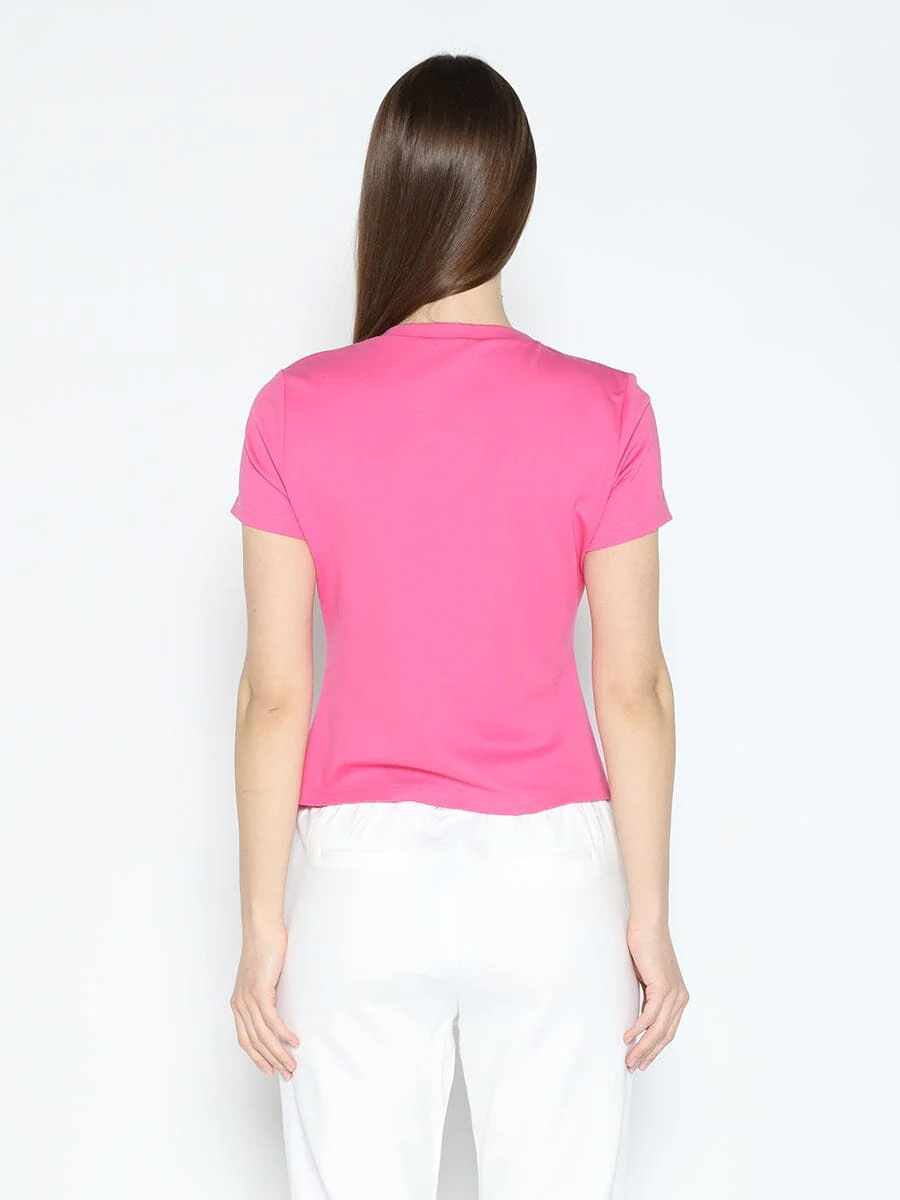 Sleeveless Flower Applique Sharp Asymmetrical Top - Image 4