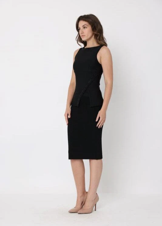 Solid Bodycon Pencil High Waist Bandage Skirt - Image 3