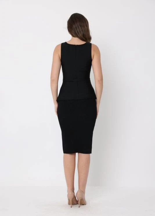 Solid Bodycon Pencil High Waist Bandage Skirt - Image 4