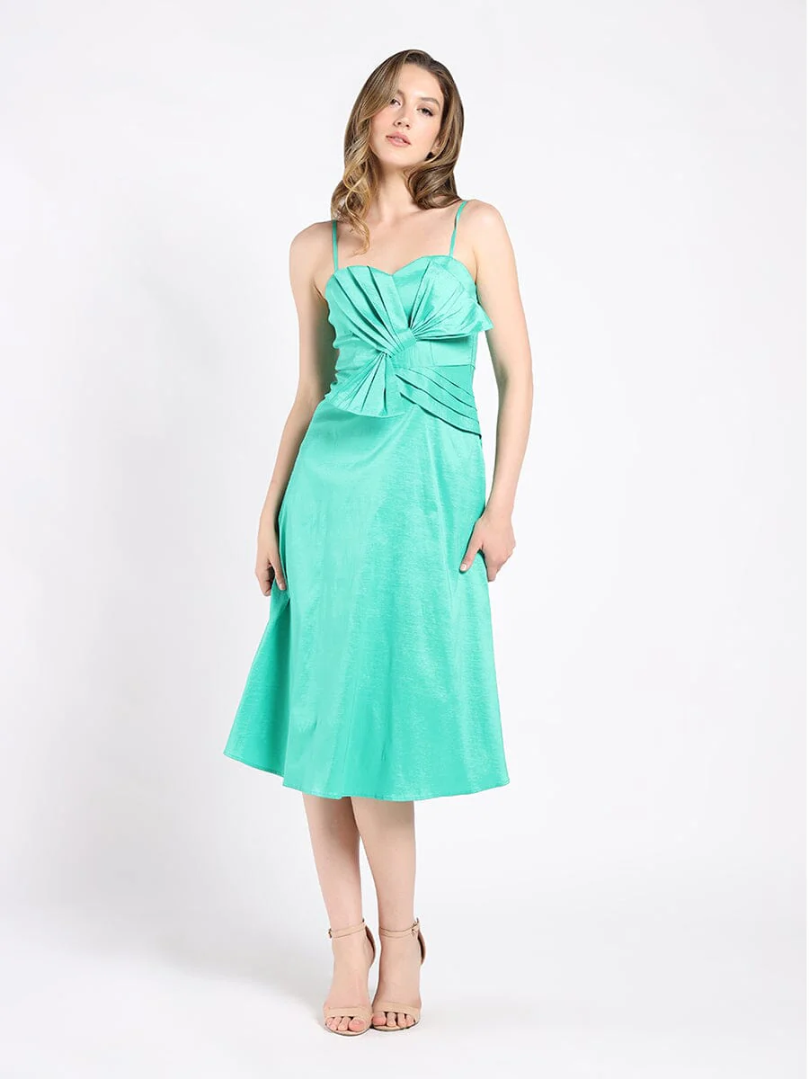 Spaghetti Strap Bow Detailed Midi Dress - Image 2