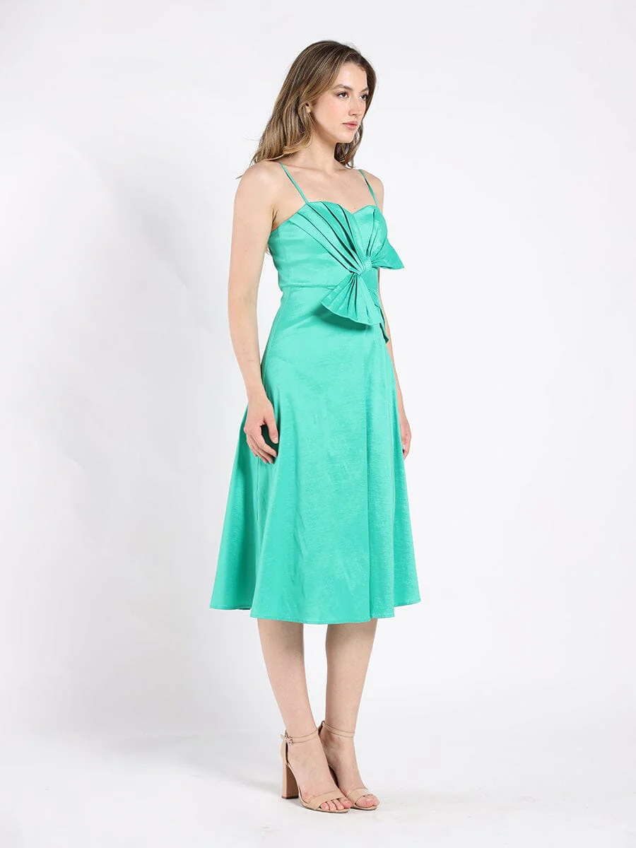 Spaghetti Strap Bow Detailed Midi Dress - Image 3