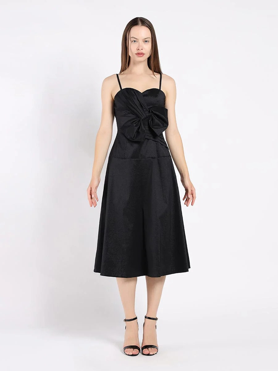 Spaghetti Strap Bow Detailed Midi Dress - Image 5