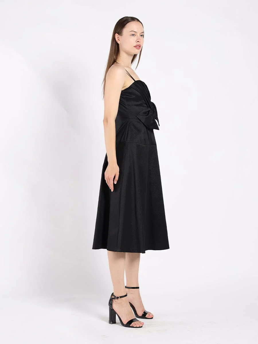 Spaghetti Strap Bow Detailed Midi Dress - Image 7