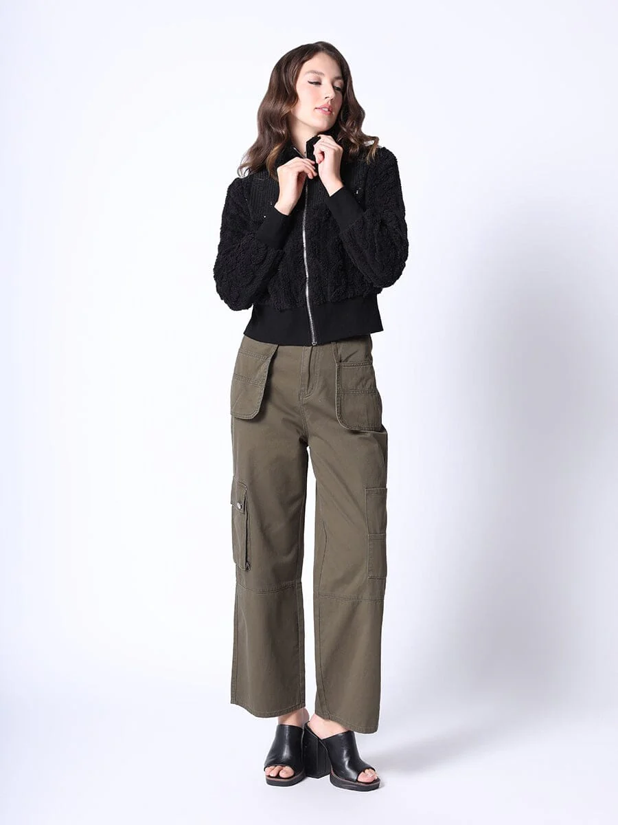Spangle Yoke High-Neck Shearing Jacket - Image 2