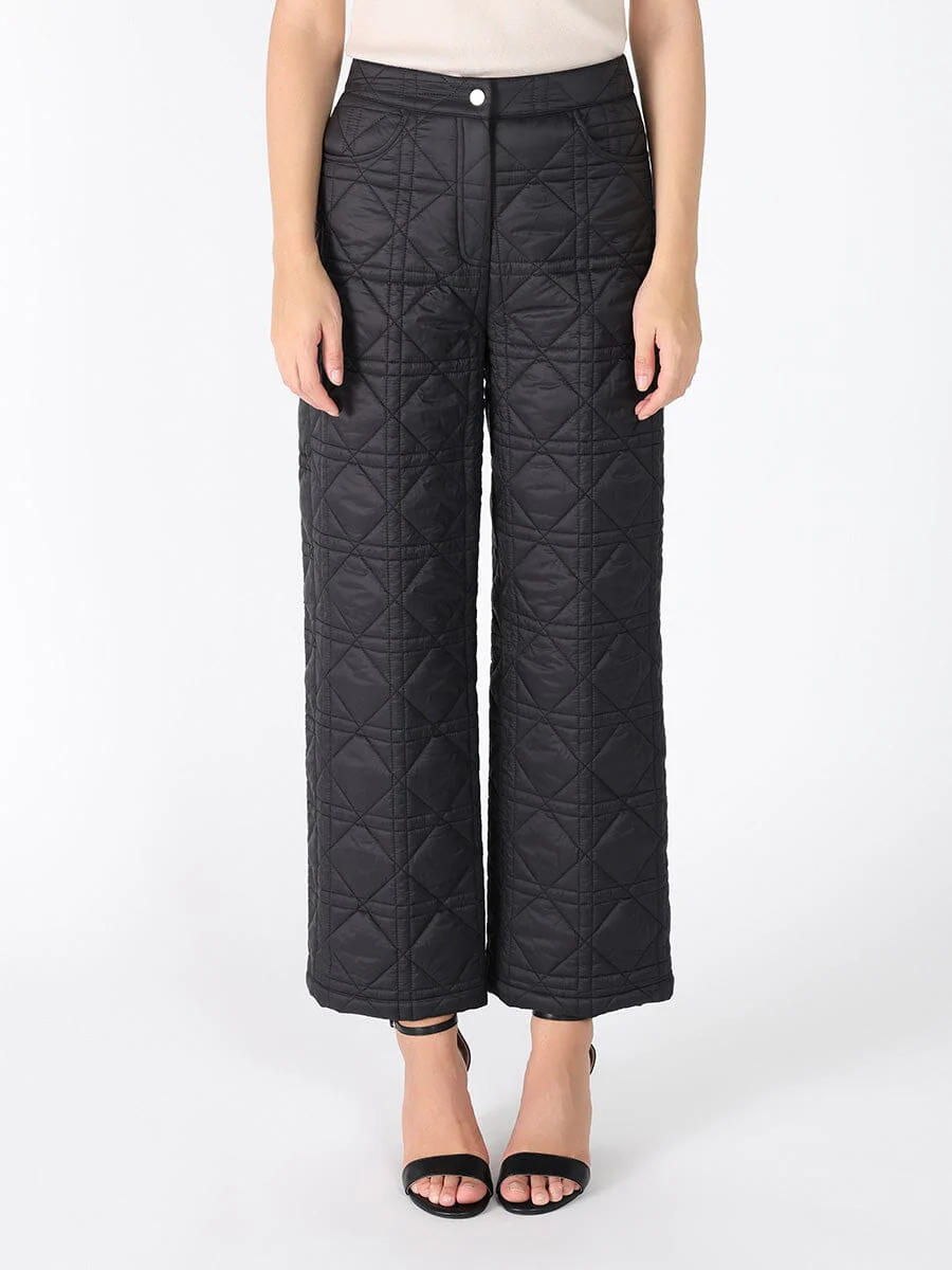 Straight Leg Quilted Puffer Pants