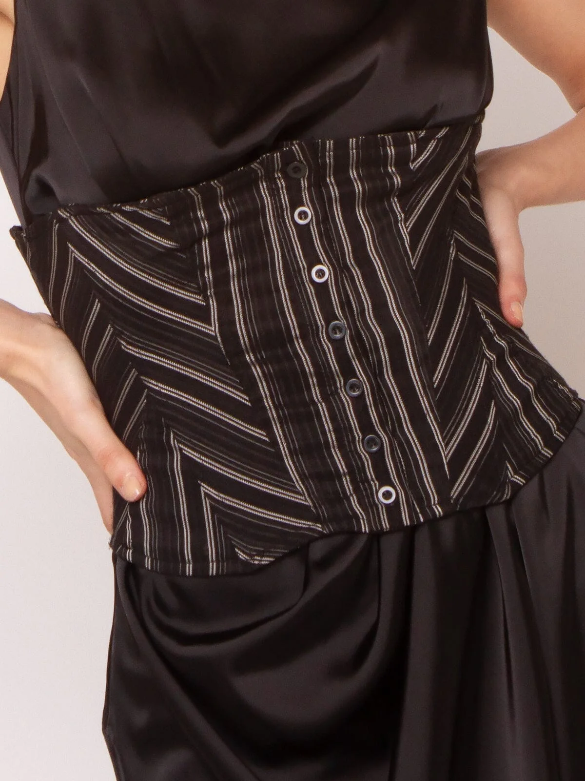 Stripe Bustier with Front Buttons - Image 12