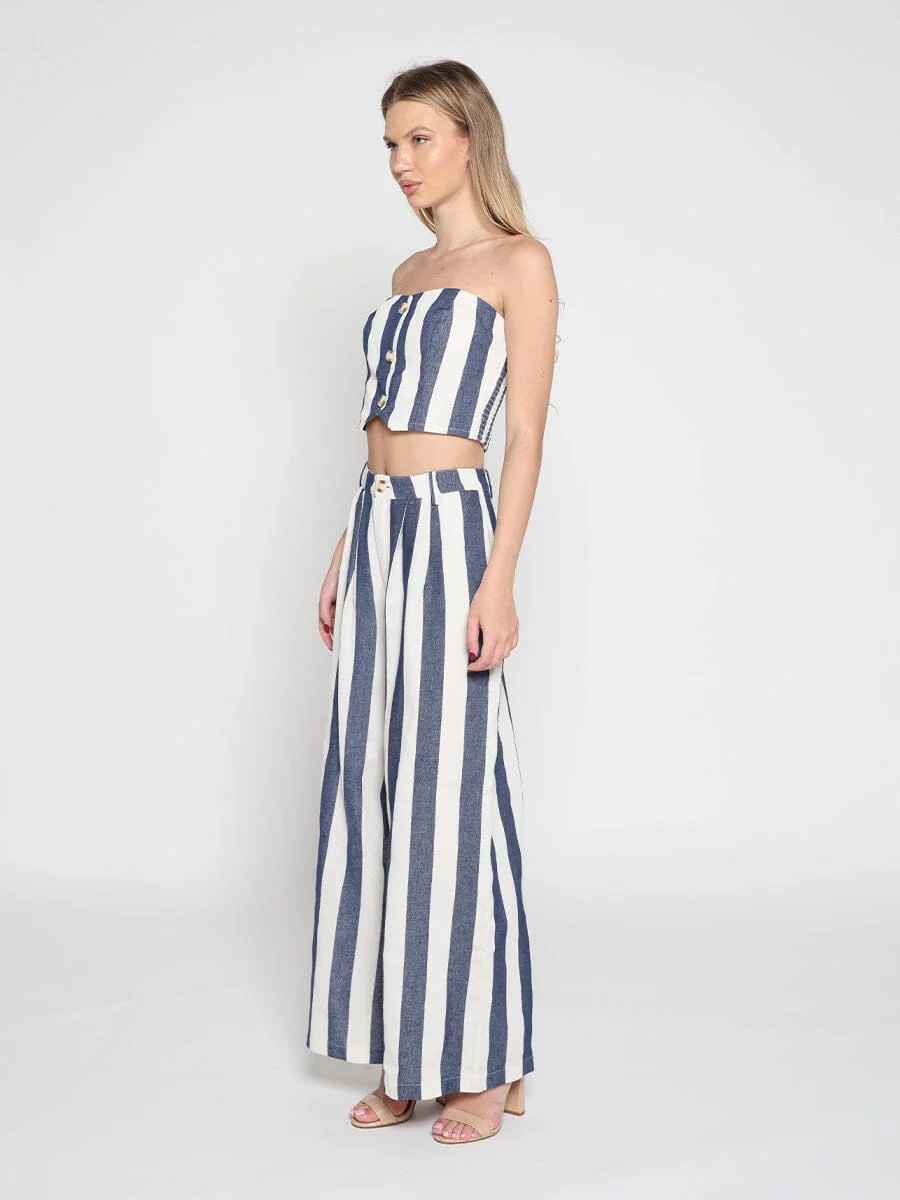 Stripped wide leg pant - Image 3