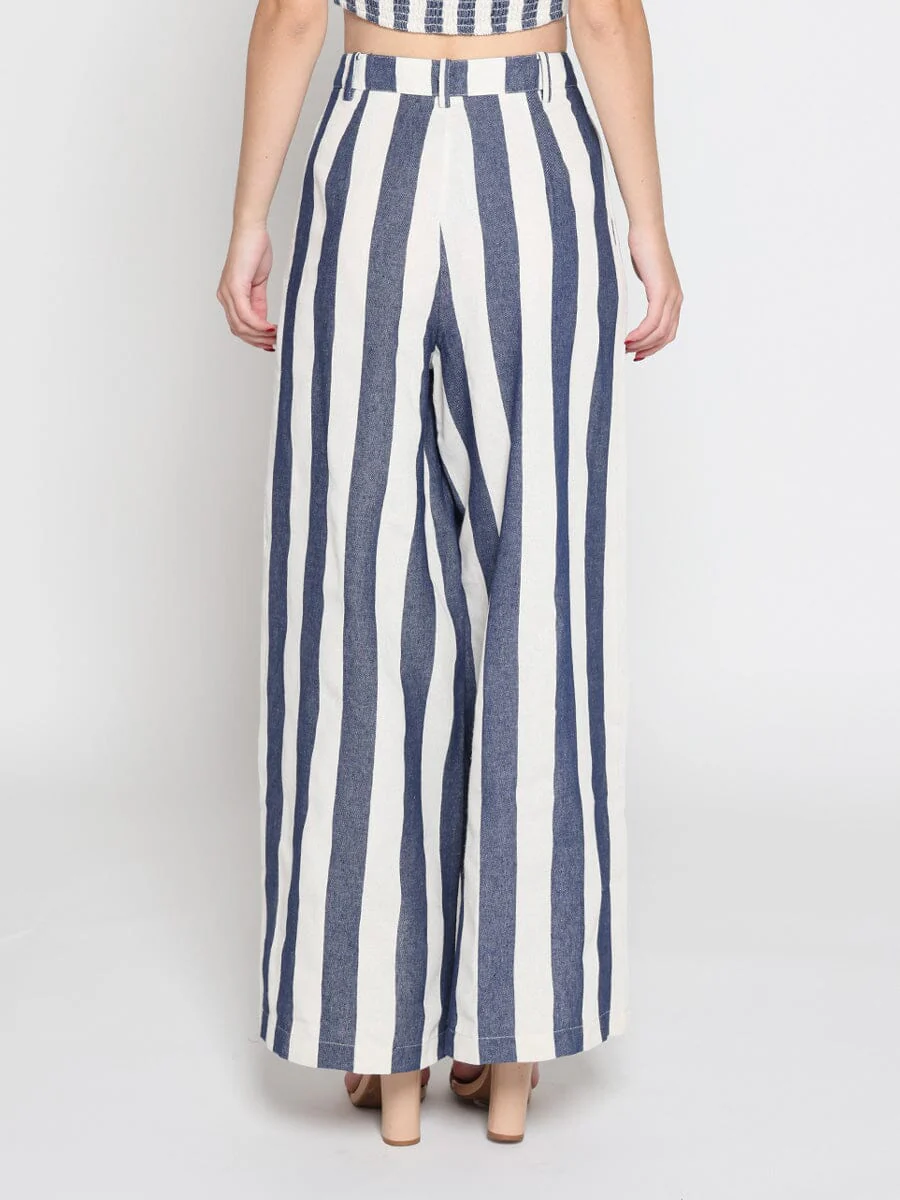Stripped wide leg pant - Image 4