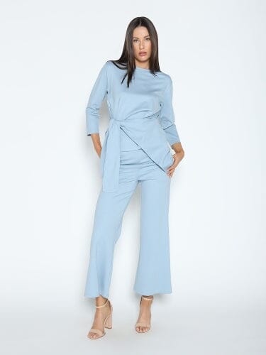 Thick Long Sleeve Shirt with Waist Tie - Image 14