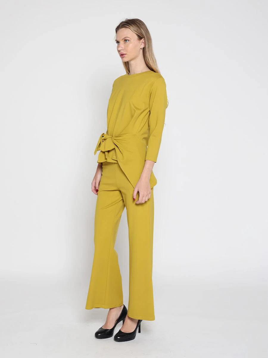 Thick Long Sleeve Shirt with Waist Tie - Image 3