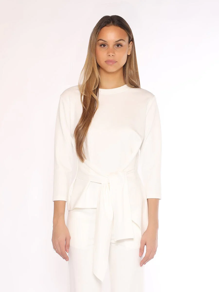 Thick Long Sleeve Shirt with Waist Tie - Image 5