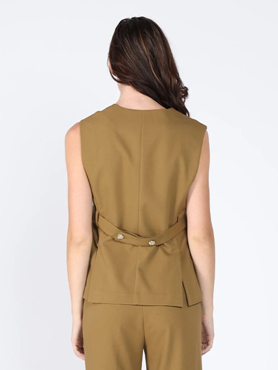 V-Neck Flap Pocket Waistcoat - Image 4