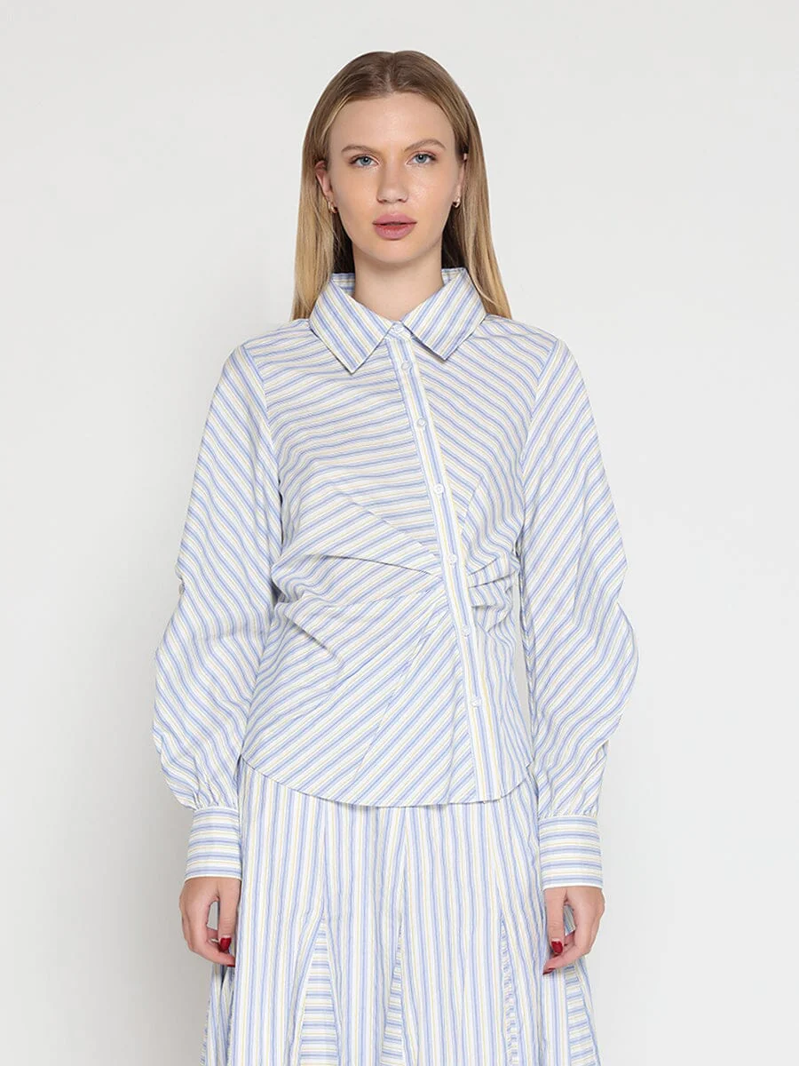 Vertical and Horizontal Striped Shirt