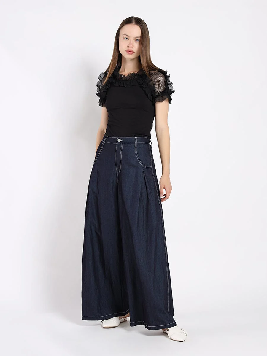 Wide Leg Baggy Denim Pants - Image 2